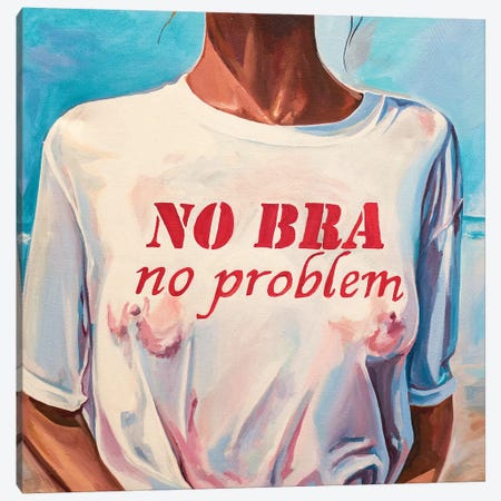 No Bra No Problem Canvas Print #SRB88} by Sasha Robinson Canvas Art Print