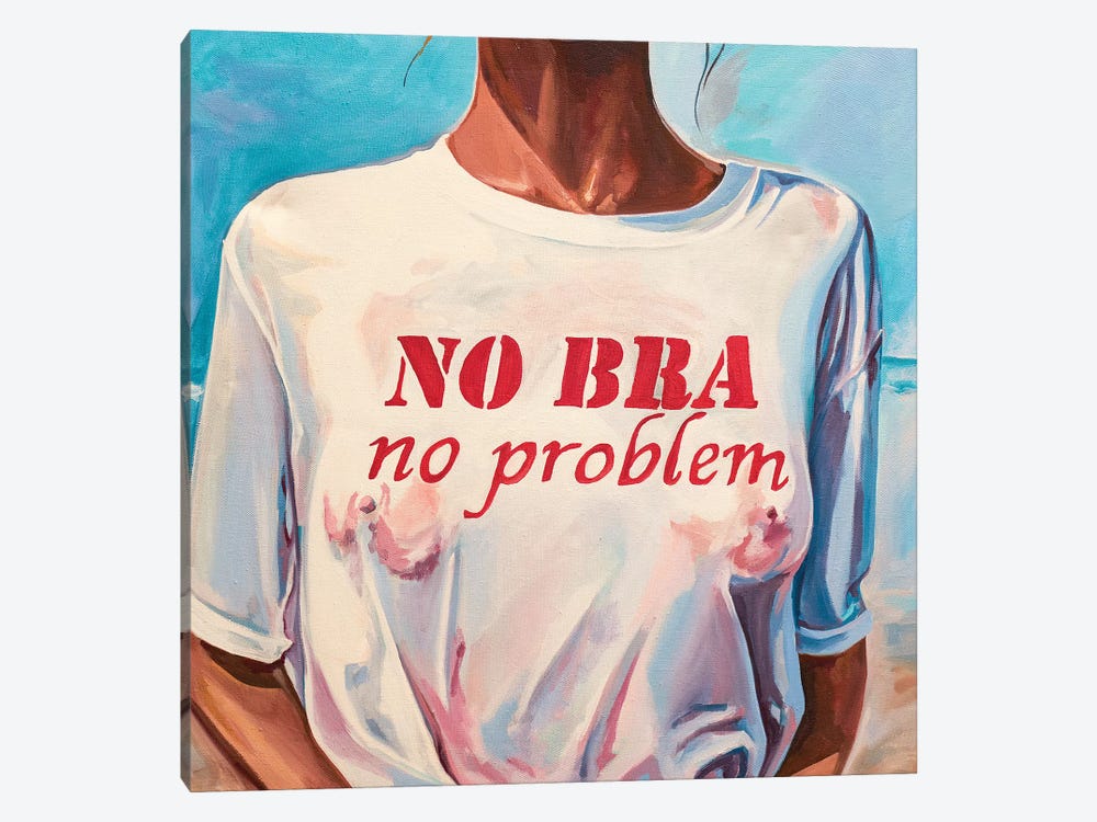 No Bra No Problem by Sasha Robinson 1-piece Canvas Art Print