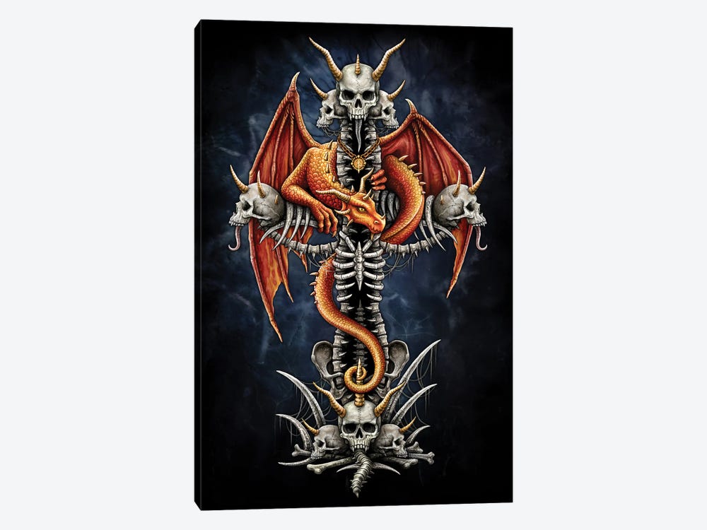Dragon's Cross by Sarah Richter 1-piece Canvas Art
