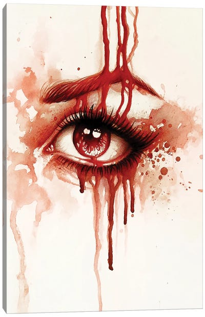 Red Tears Canvas Art Print - Sarah Richter