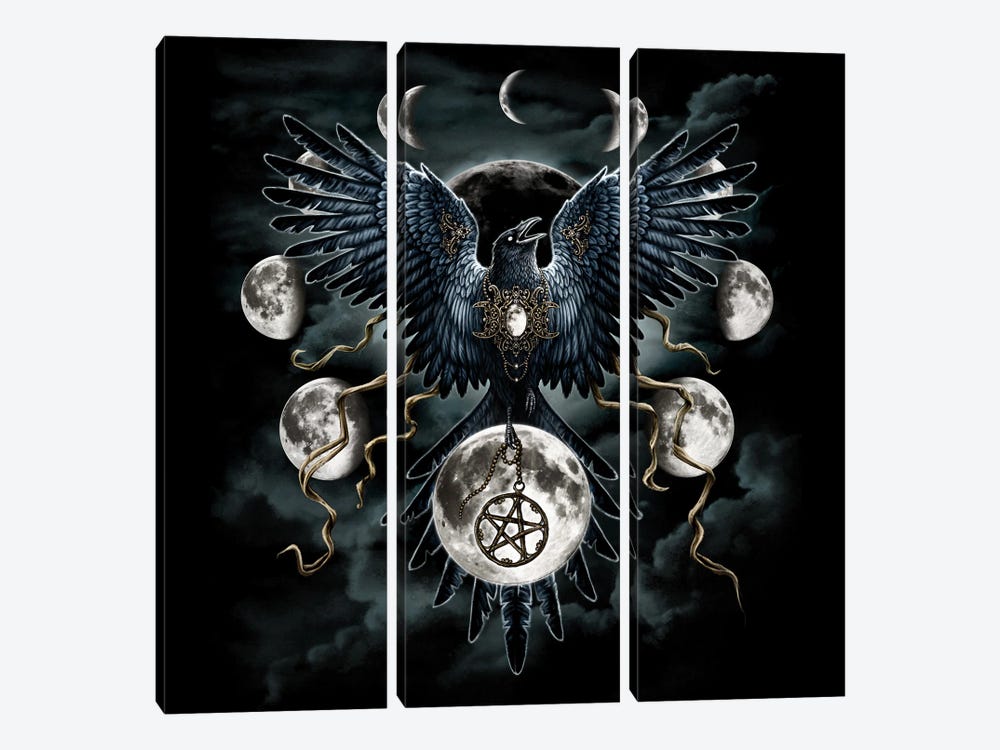 Sinister Wings II by Sarah Richter 3-piece Canvas Artwork