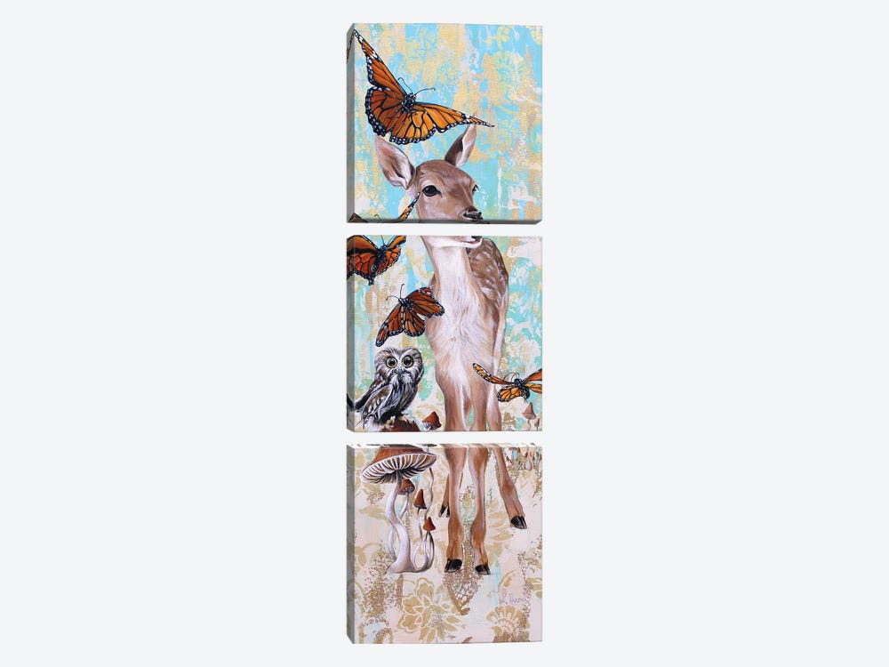 Deer Who by Suzanne Rende 3-piece Canvas Art
