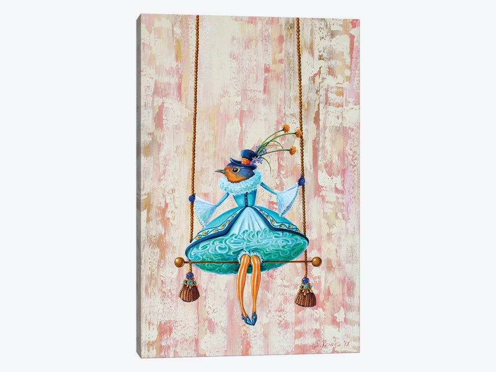 Circus Bird-Trapeze by Suzanne Rende 1-piece Canvas Print