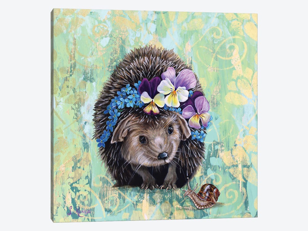 Hedgehog's Garden by Suzanne Rende 1-piece Art Print
