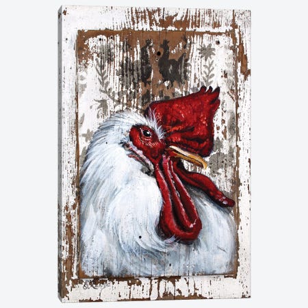 Chillin' Rooster Canvas Print #SRD30} by Suzanne Rende Canvas Art