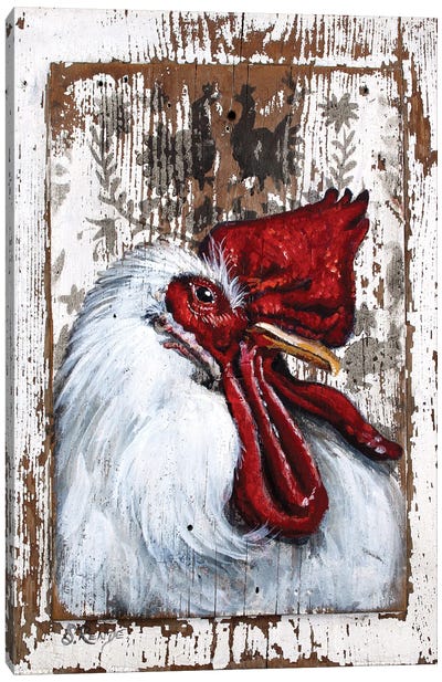 Chillin' Rooster Canvas Art Print - Suzanne Rende