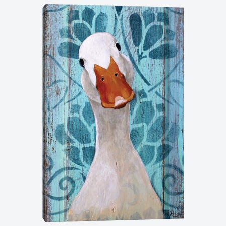 Farm Duck Canvas Print #SRD31} by Suzanne Rende Canvas Art