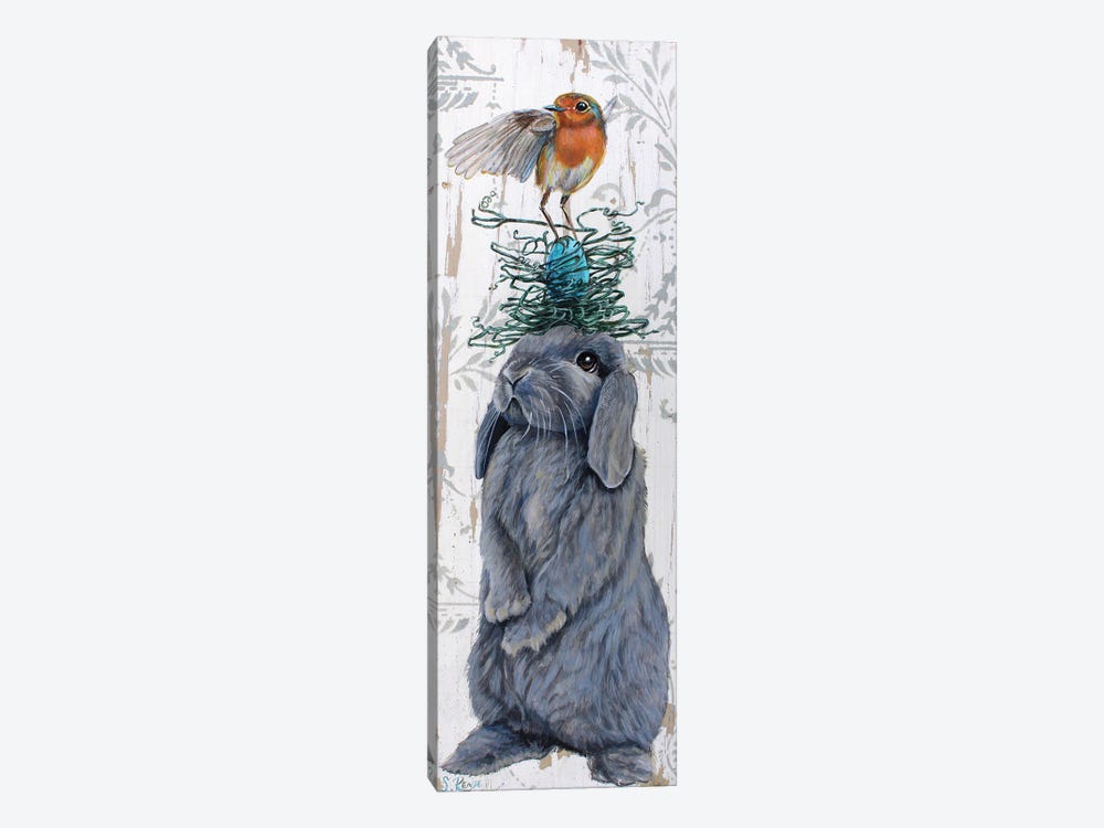 Bird Nest Hare by Suzanne Rende 1-piece Canvas Art
