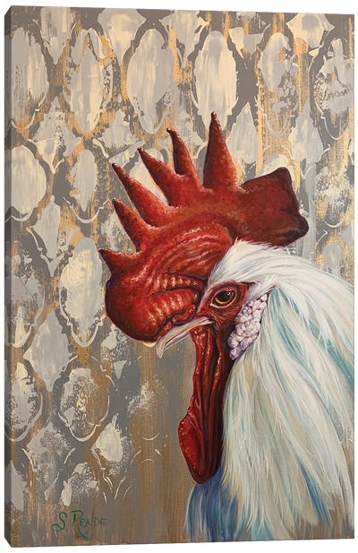 Fowl Scowl Canvas Art Print - Suzanne Rende
