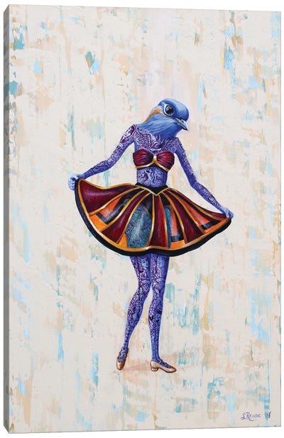 Circus Bird-Tattooed Lady Canvas Art Print - Suzanne Rende