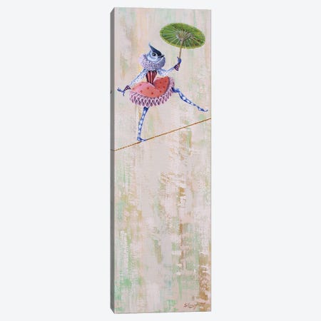 Circus Bird-Tightrope Canvas Print #SRD8} by Suzanne Rende Canvas Artwork