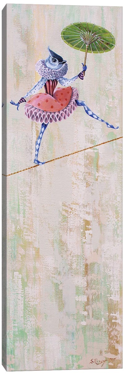 Circus Bird-Tightrope Canvas Art Print
