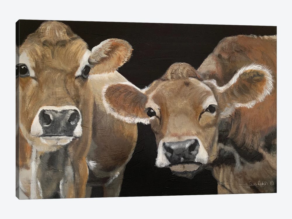 Hello There Cows by Suzi Redman 1-piece Canvas Artwork