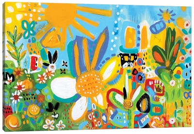 Happy Garden Canvas Art Print - Abstracts for the Optimist