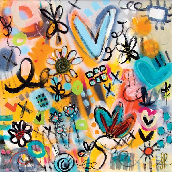 Large Modern Art - Canvas Prints: Immersed In Optimism by Samantha Redfern