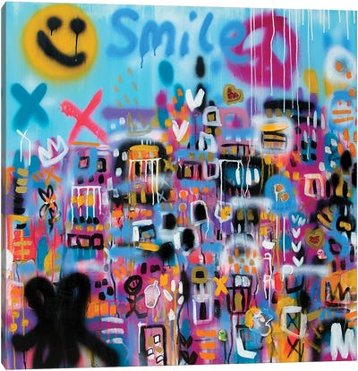 Smile Canvas Art Print - Abstracts for the Optimist