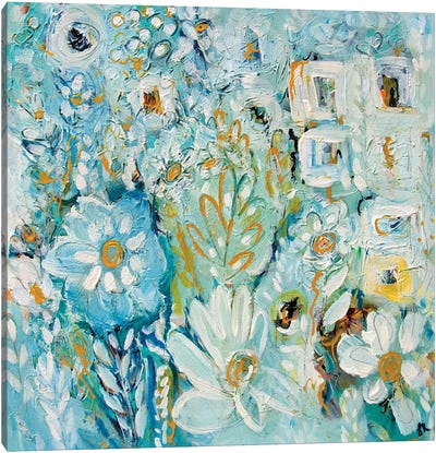 Blue Abode Canvas Art Print - Turquoise Art