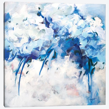Hydrangeas on My Mind II Canvas Print #SRG6} by Sue Riger Canvas Artwork