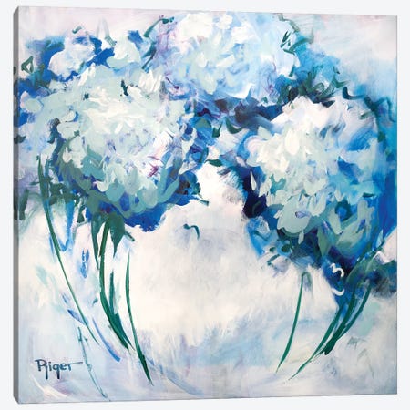 Hydrangeas on My Mind III Canvas Print #SRG7} by Sue Riger Canvas Wall Art