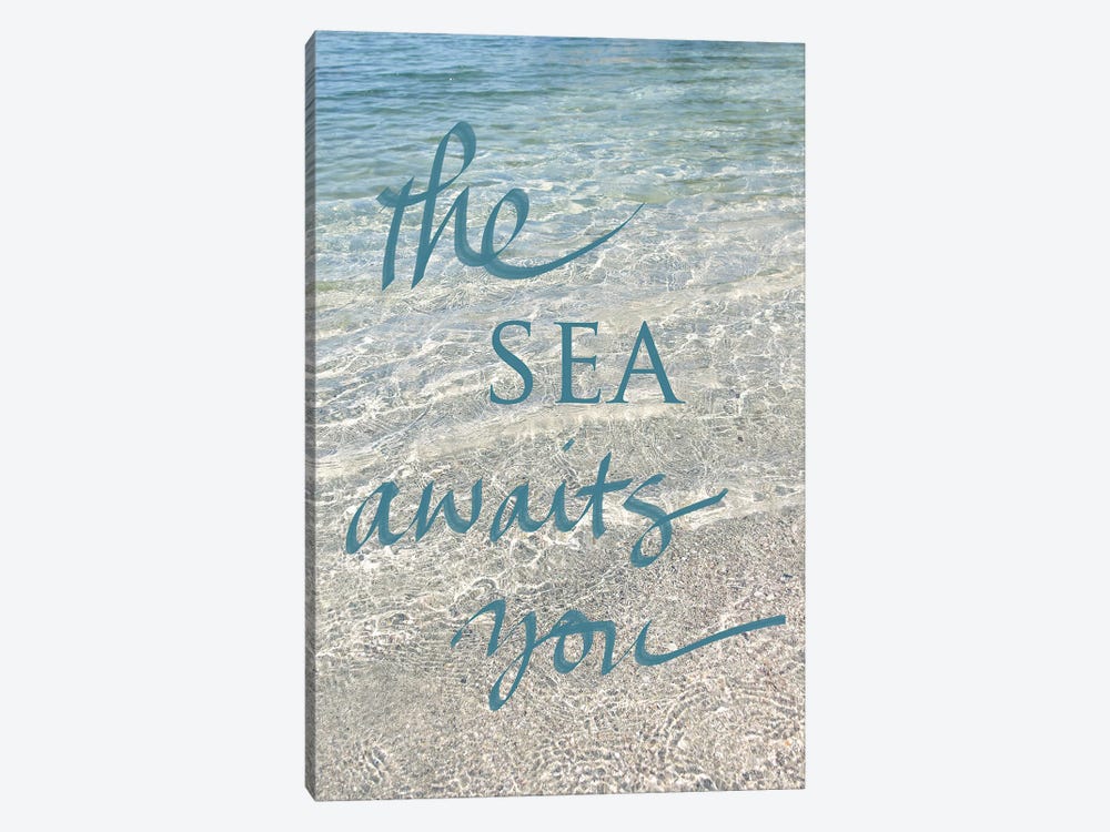 Sea Awaits You I by Sarah Gardner 1-piece Canvas Art Print