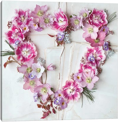 Heart of Flowers Canvas Art Print