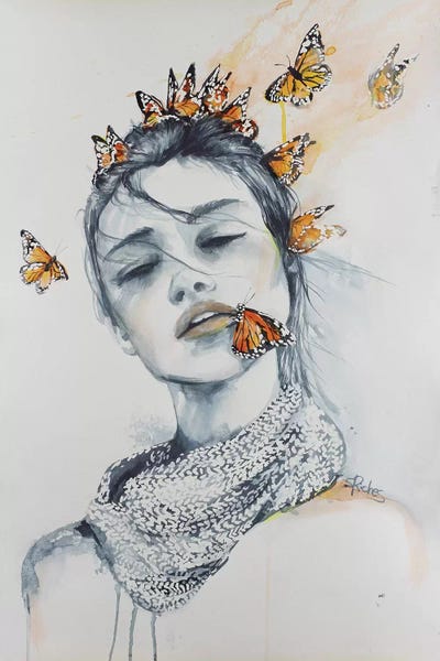 Monarch Butterflies: Butterfly Kisses by Sara Riches