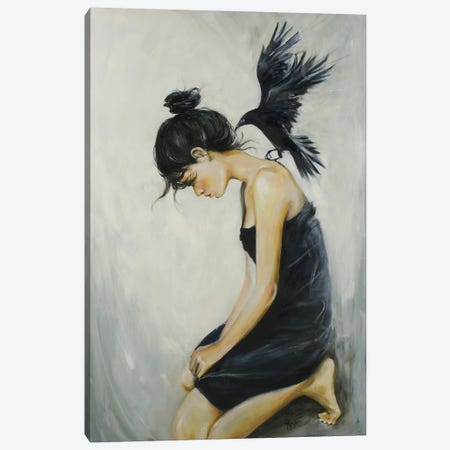 Call Of The Crow Canvas Print #SRI12} by Sara Riches Art Print