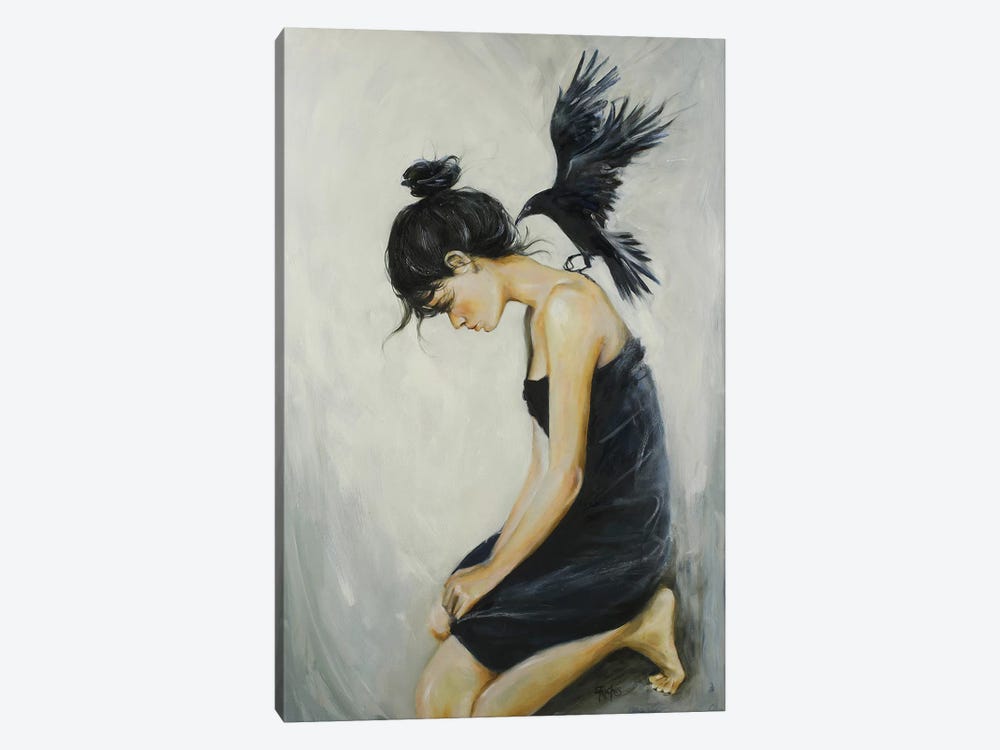 Call Of The Crow by Sara Riches 1-piece Canvas Print