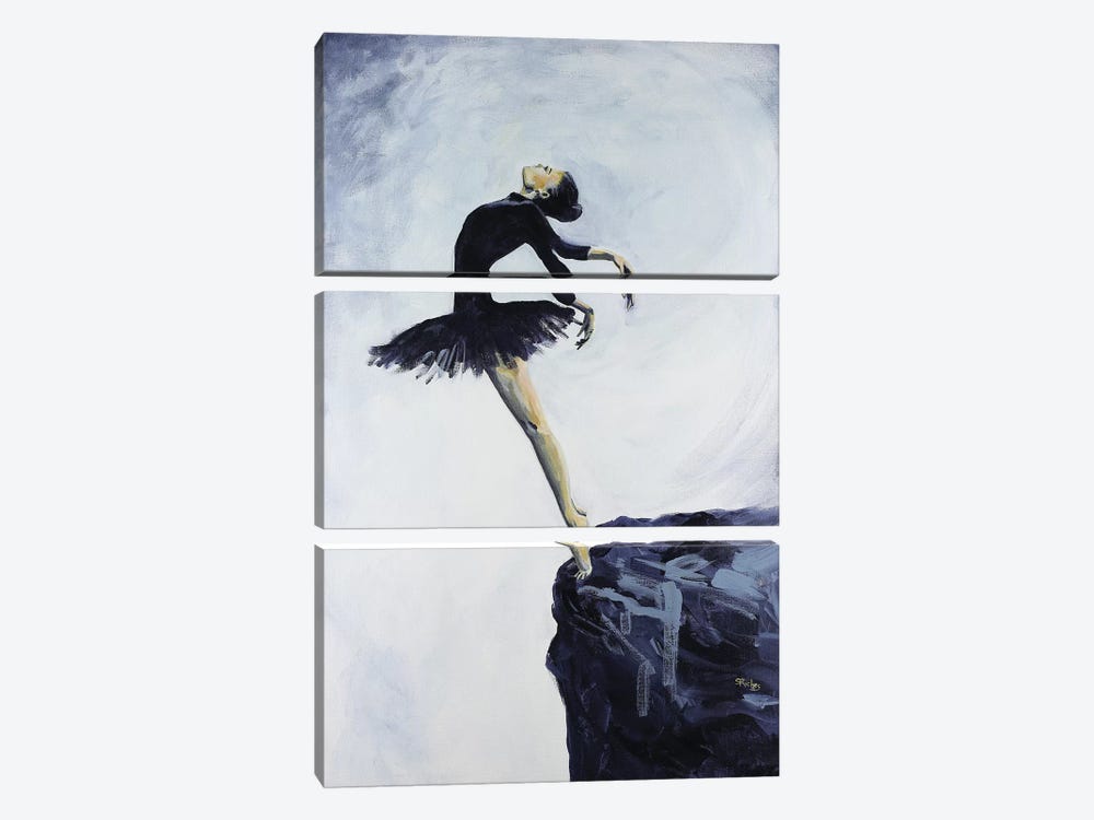 On The Edge by Sara Riches 3-piece Canvas Print
