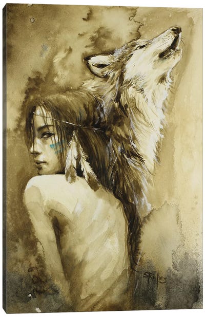 She Wolf Canvas Art Print - Wild Spirit