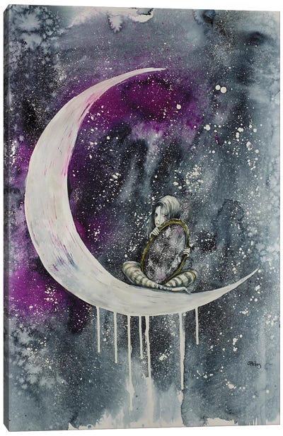 Within Canvas Art Print - Crescent Moon Art