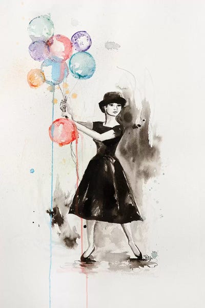 Audrey Hepburn Funny Face by Sara Riches canvas print