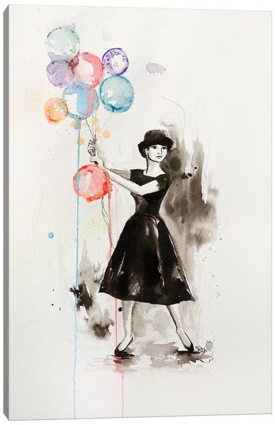 Audrey Hepburn Funny Face Canvas Art Print - Sara Riches
