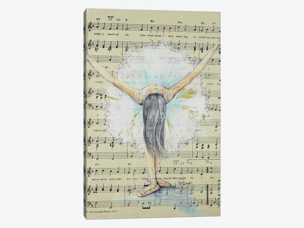 Painted Dancer by Sara Riches 1-piece Canvas Print