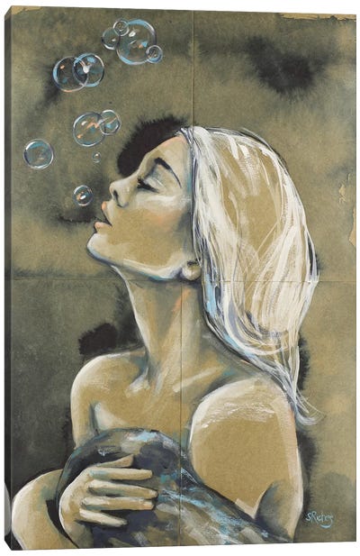 Bubbles Canvas Art Print - Sara Riches