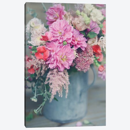 Spring Floral Arrangements Canvas Print #SRJ4} by Sarah Jane Canvas Art Print