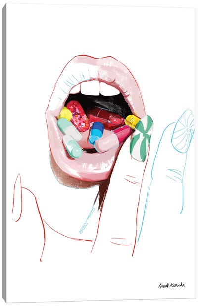 Mouth Colors II Canvas Art Print - Pills