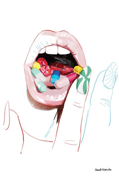 Pills: Mouth Colors II by Sarah Kamada