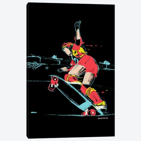 Skate Girl Canvas Print #SRK1} by Sarah Kamada Art Print