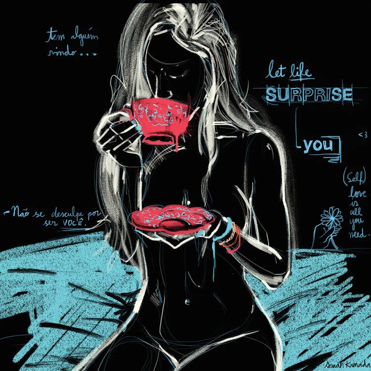 Woman Tea by Sarah Kamada wall art