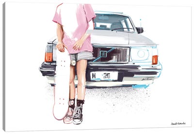 Skateboard Canvas Art Print - Sarah Kamada