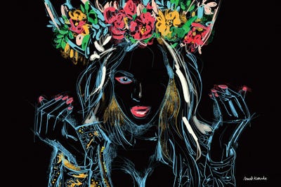 Flowers In My Head by Sarah Kamada acrylic art print