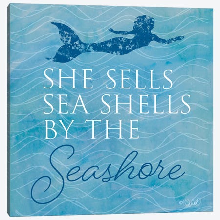 She Sells Seashells Canvas Print #SRL14} by Kate Sherrill Canvas Art Print