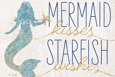 Mermaid Kisses Starfish Wishes by Kate Sherrill canvas print