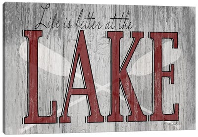 Life is Better at the Lake Canvas Art Print - Camping Art