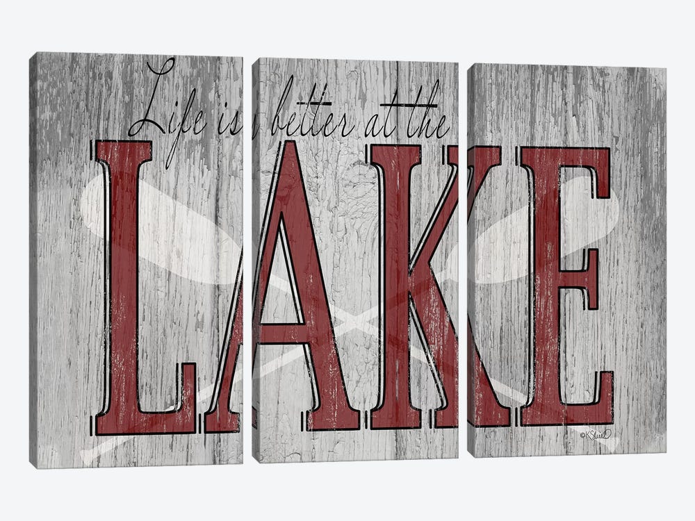Life is Better at the Lake by Kate Sherrill 3-piece Art Print