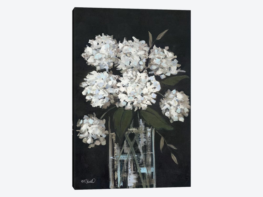 White Hydrangeas I by Kate Sherrill 1-piece Canvas Art Print