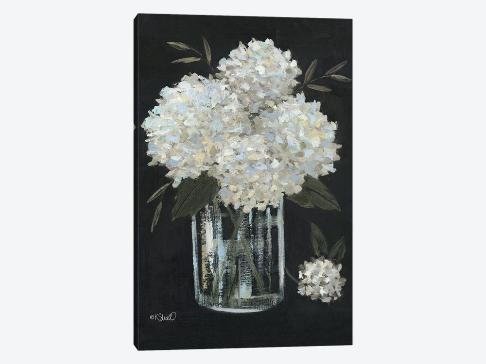 White Hydrangeas II by Kate Sherrill 1-piece Canvas Art