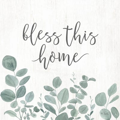 Bless This Home Eucalyptus by Kate Sherrill canvas print