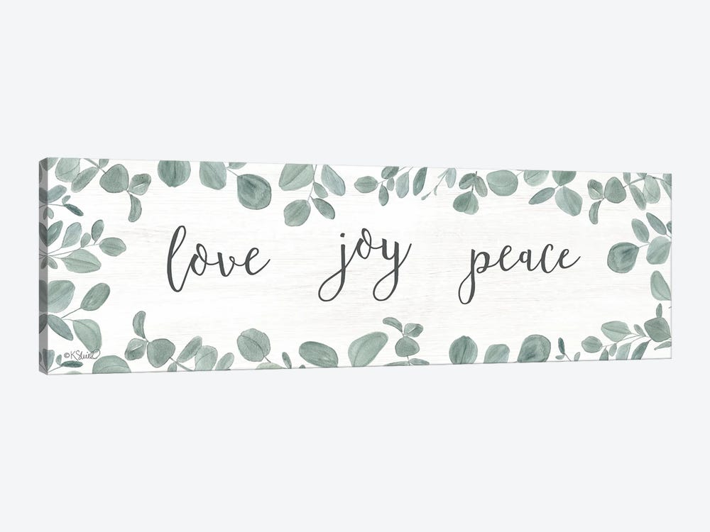 Love-Joy-Peace Eucalyptus by Kate Sherrill 1-piece Art Print